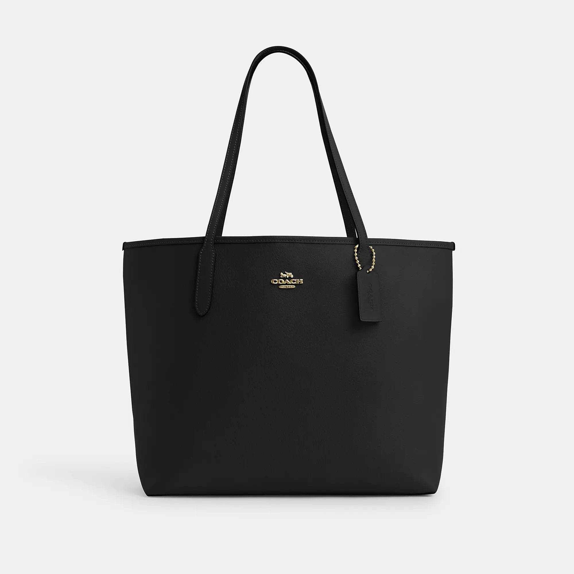Coach Large City Tote Bag with Charms, Black