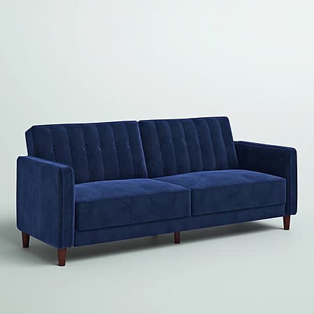 81.5" Mercury Row Perdue Velvet Square Arm Convertible Sofa from $200 + Free S&H
